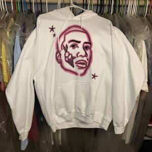 Superrradical White / Pink Large Size Gucci Mane Hoodie Sweatshirt Barely Used